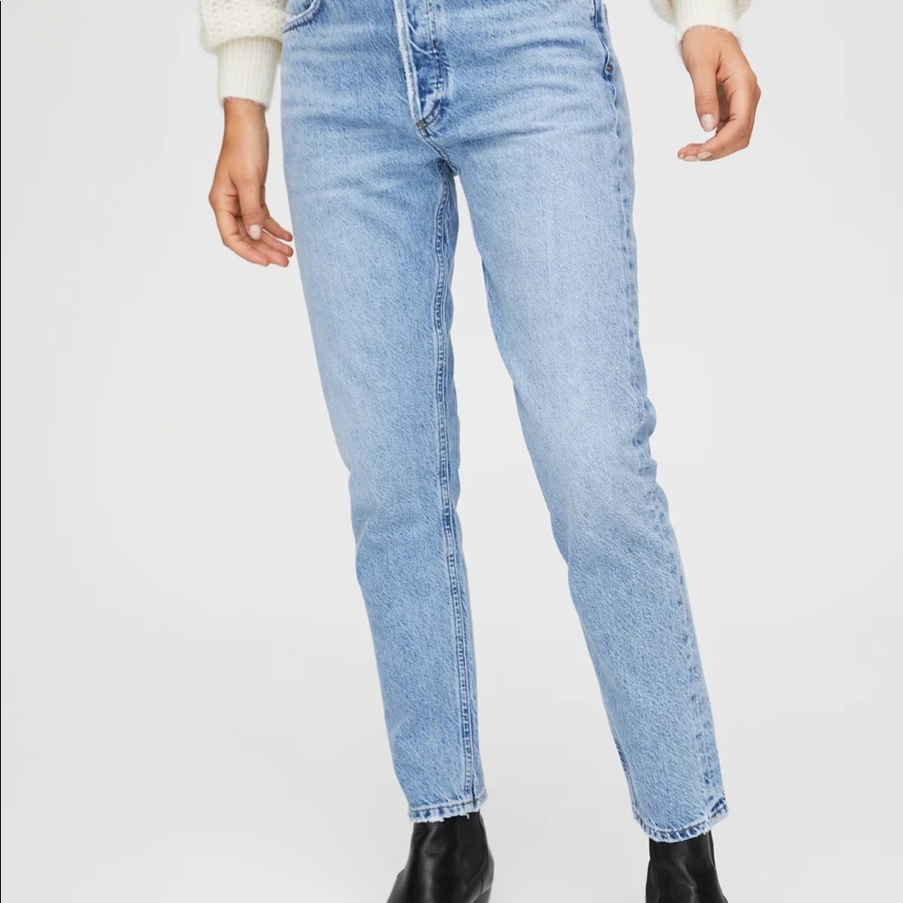 Agolde “Jamie” Denim, High Rise, Classic Fit, size 24, Blue